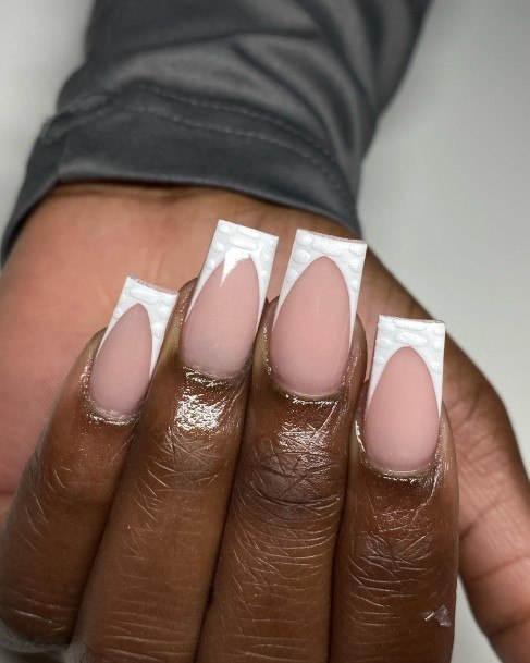 Creative White French Tip Nail Designs For Women