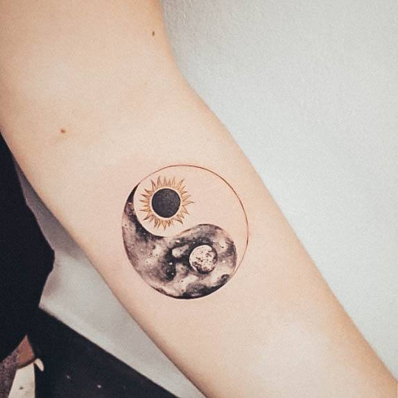 Creative Yin Yang Tattoo Designs For Women