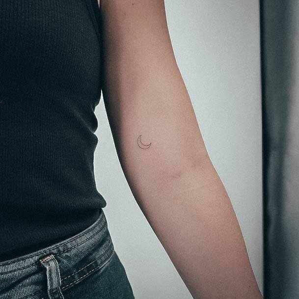 Cresent Moon Tattoos Feminine Ideas