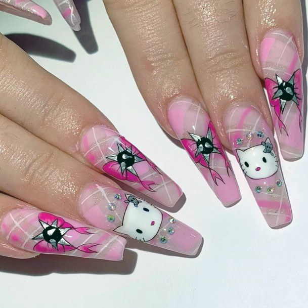 Criss Cross Art Hello Kitty Nails