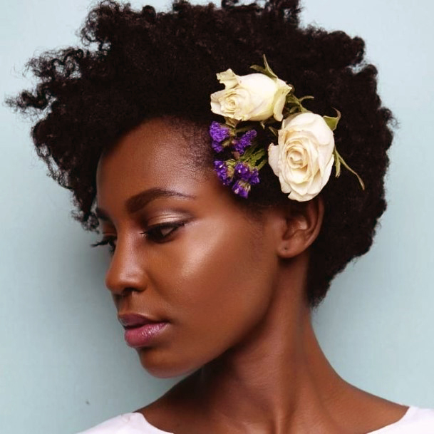 Crocheted Crop With Roses Wedding Hairstyles For Black Women