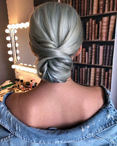 Cross Looped Chignon Hairstyle Women