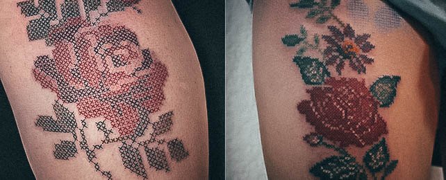 Top 100 Best Cross Stitch Tattoo Design Ideas For Women – Hand Embroidery