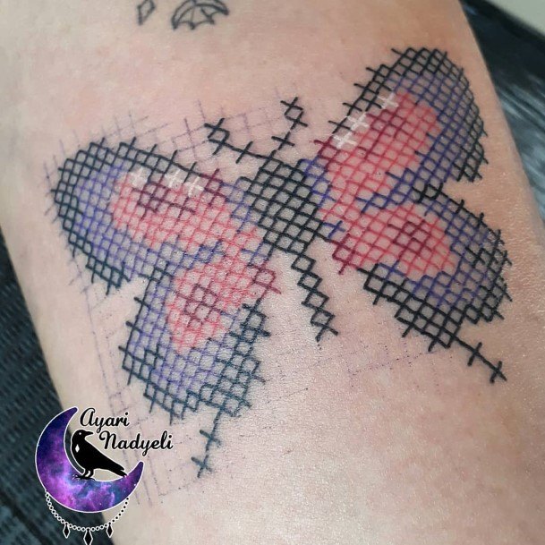 Cross Stitchic Womens Cross Stitch Tattoo Designs