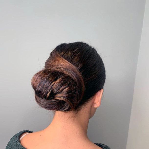 Cross Tied Chignon Women Hairstyle