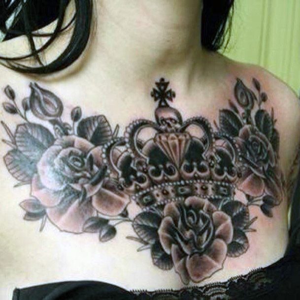 Crowned Royal Tattoo For Women