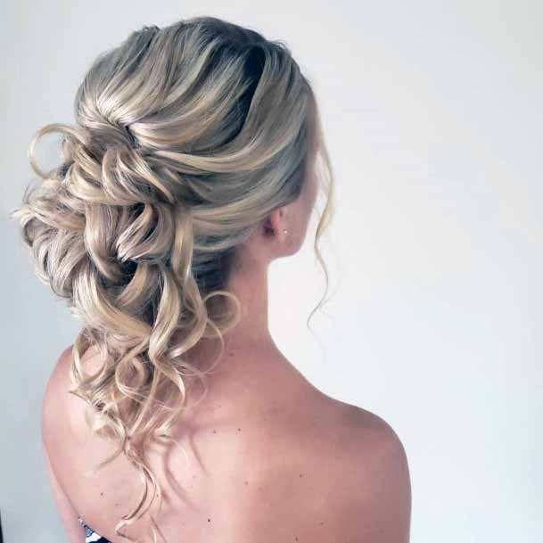 Crunchy Silver Curls Hairstyle Women