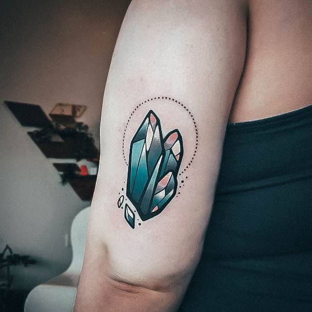 Crystal Tattoo Feminine Designs