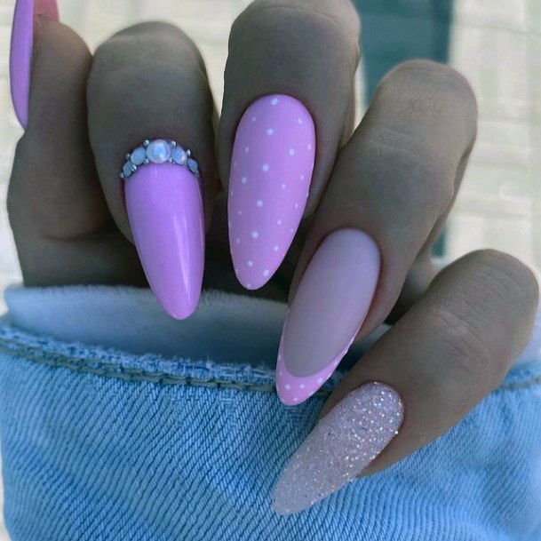 Crystals Nail Feminine Designs