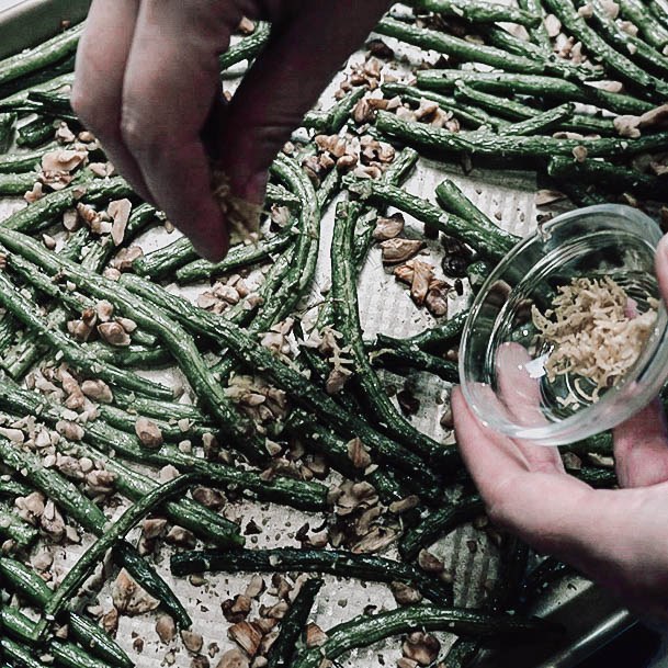Culinary Instructions How To Make Lemon Roasted Green Beans With Walnuts