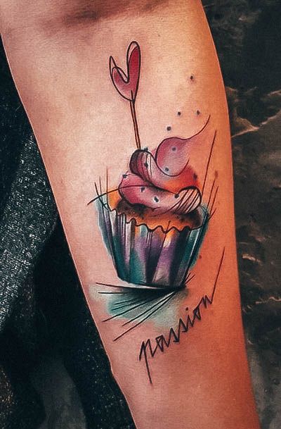 Cupcake Female Tattoo Designs