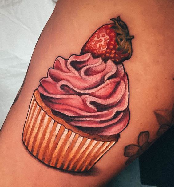 Cupcake Tattoo For Ladies