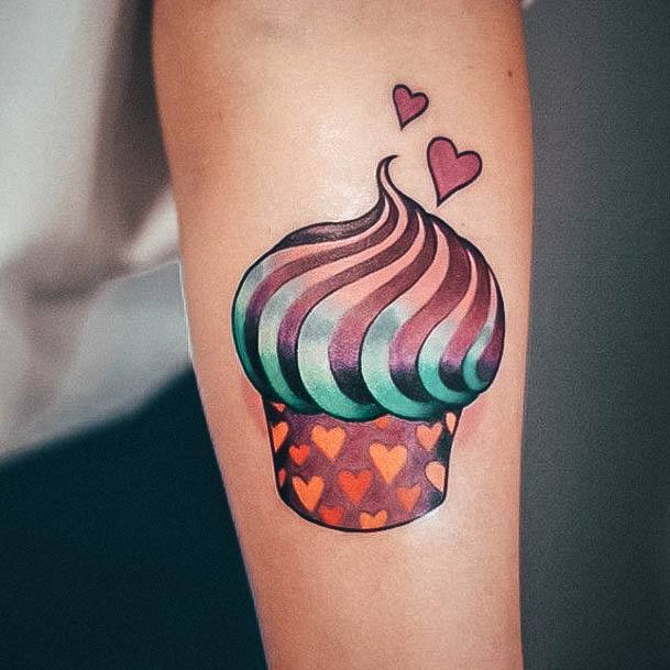 Cupcake Womens Tattoo Designs