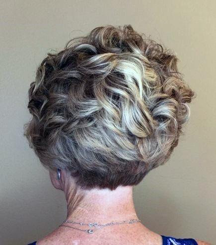 Curled Pixie Blonde Highlights Short Hairstyles For Older Women