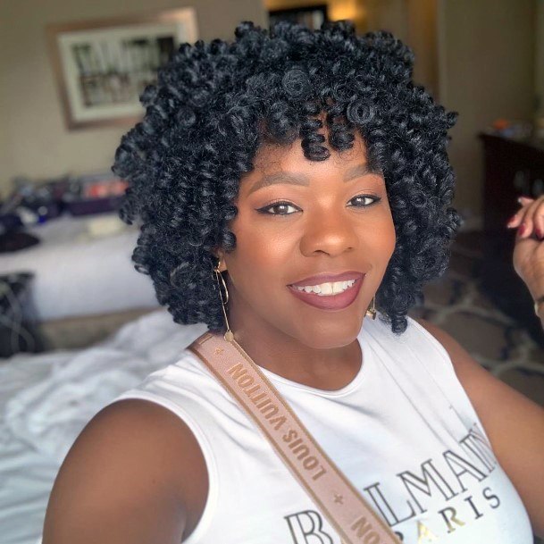 Curly Bob With Layers Crochet Hairstyles For Black Women