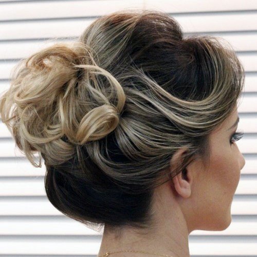 Curly Bun For Short Hair Women