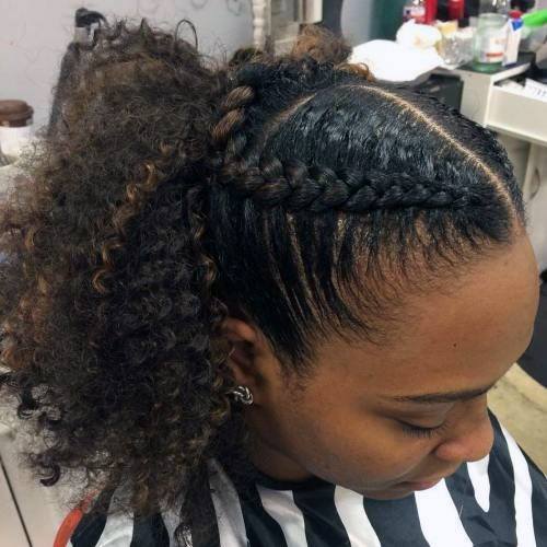 Curly Ponytail Hairstyle For Black Women
