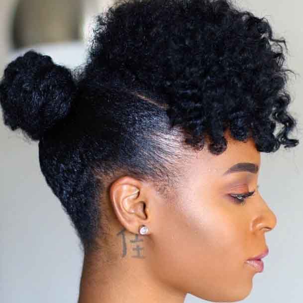 Curly Pouf And Updo Hairstyles For Black Women