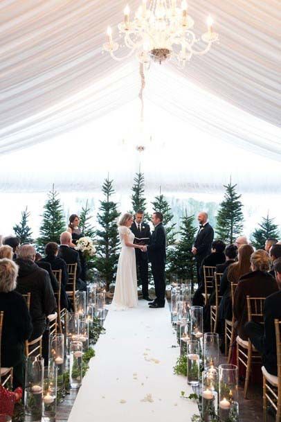 Curtained Ceilings Wedding Tree Decor