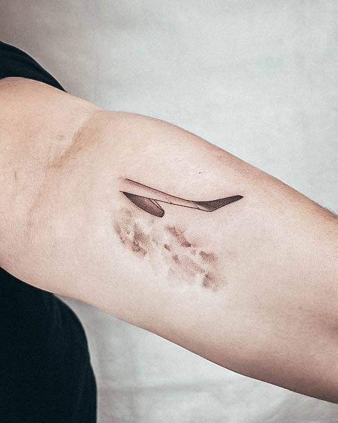 Cute Airplane Tattoo Designs For Women