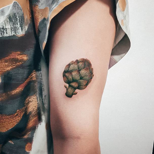 Cute Artichoke Tattoo Designs For Women