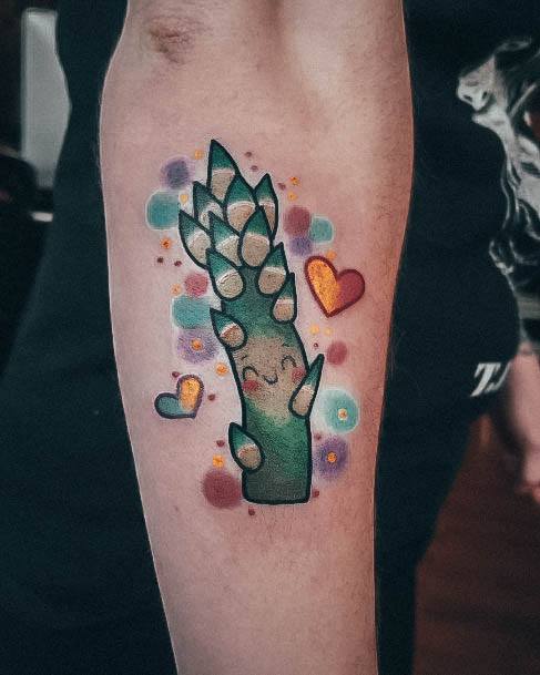 Cute Asparagus Tattoo Designs For Women