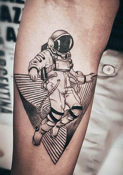 Cute Astronaut Tattoo Designs For Women