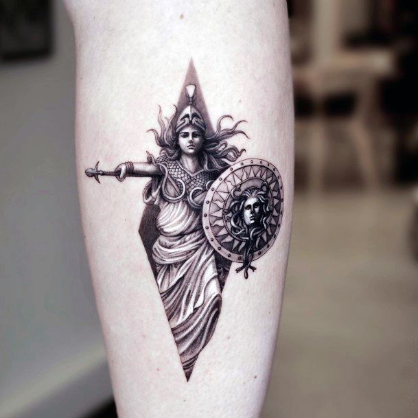 Cute Athena Tattoo Designs For Women