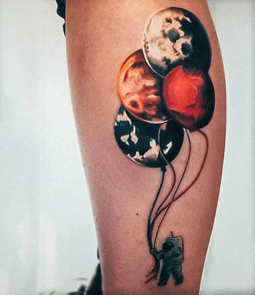 Cute Ballon Tattoo Designs For Women