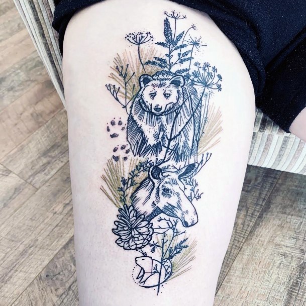 Cute Beaver Tattoo Designs For Women