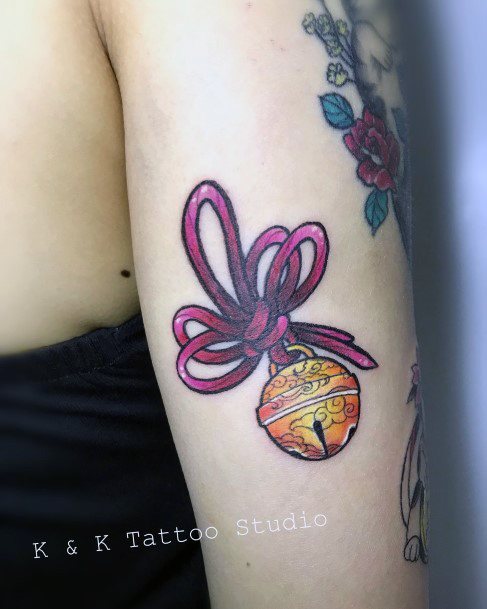 Cute Bell Tattoo Designs For Women