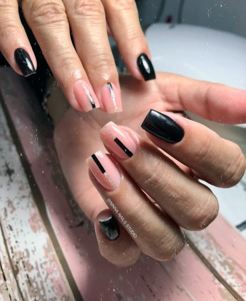 Cute Black Dress Nail Designs For Women