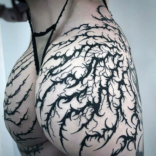 Cute Black Ink Tattoo Designs For Women