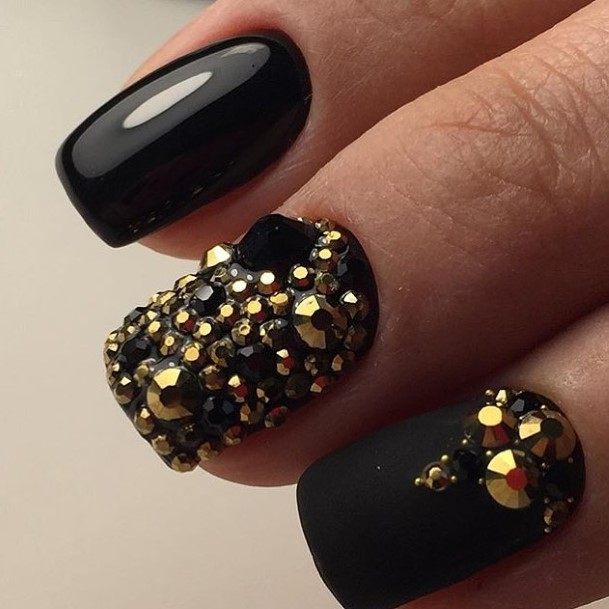 Cute Black Prom Nail Designs For Women