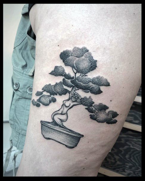 Cute Bonsai Tattoo Designs For Women