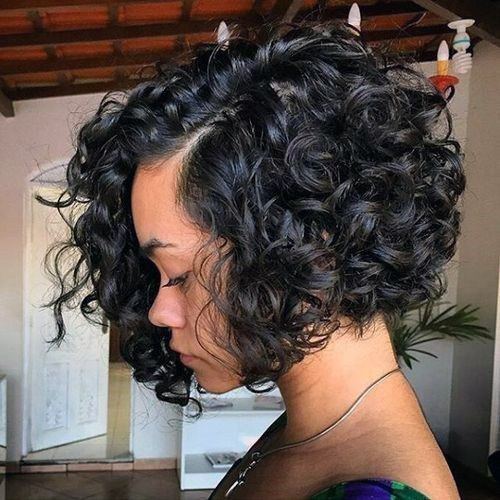 Cute Bouncy Curls Bob Hairstyles For Black Women