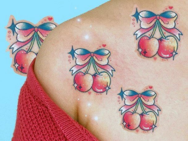 Cute Bow Tattoo Designs For Women