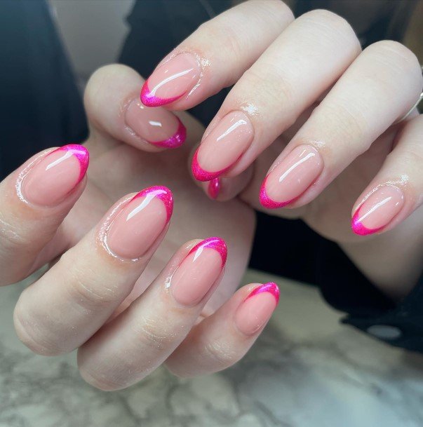 Cute Bright Pink Nail Designs For Women