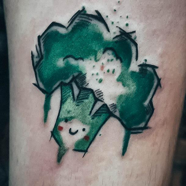 Cute Broccoli Tattoo Designs For Women