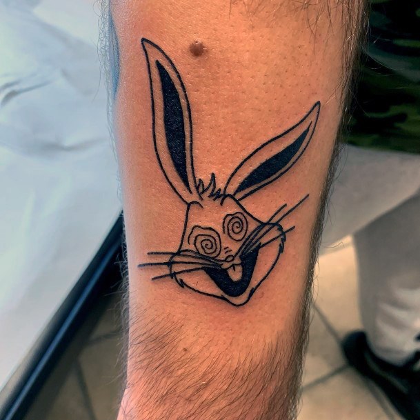 Cute Bugs Bunny Tattoo Designs For Women