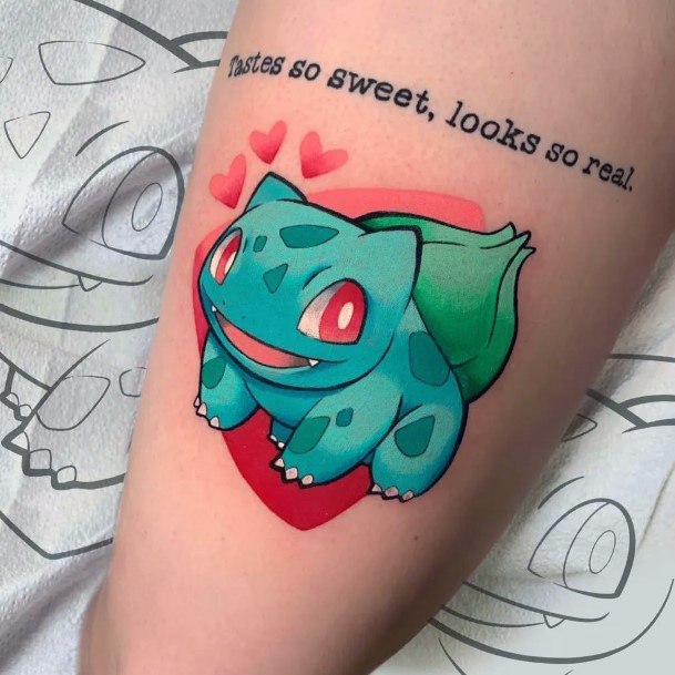 Cute Bulbasaur Tattoo Designs For Women