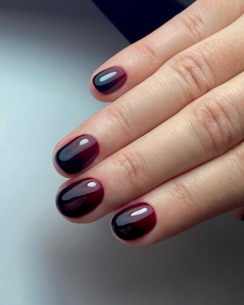 Cute Burgundy And Black Nail Designs For Women