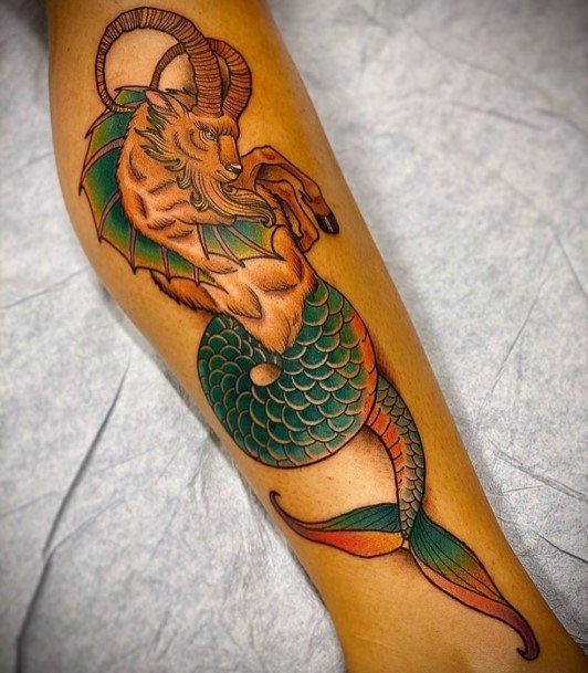 Cute Capricorn Tattoo Designs For Women
