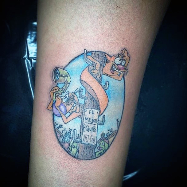 Cute Catdog Tattoo Designs For Women