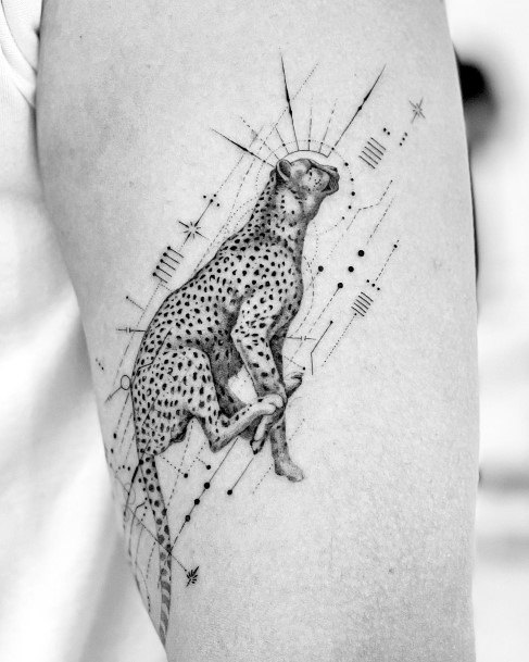 Cute Cheetah Tattoo Designs For Women