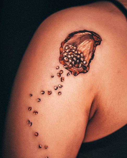 Cute Clam Tattoo Designs For Women