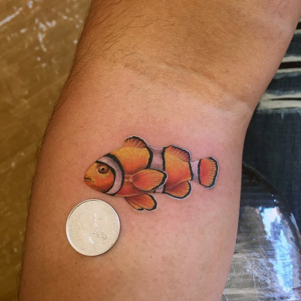 Cute Clown Fish Tattoo Designs For Women