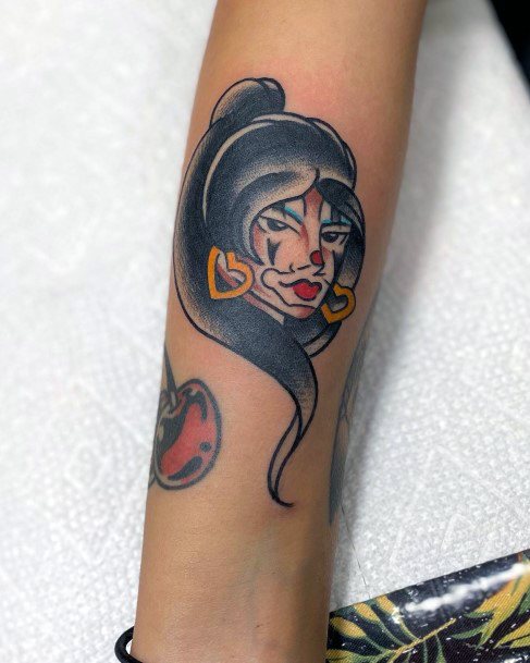 Cute Clown Tattoo Designs For Women