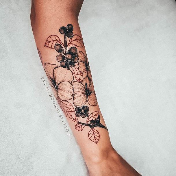 Cute Coffee Bean Tattoo Designs For Women