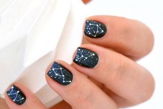 Cute Constellation Art On Nails For Women